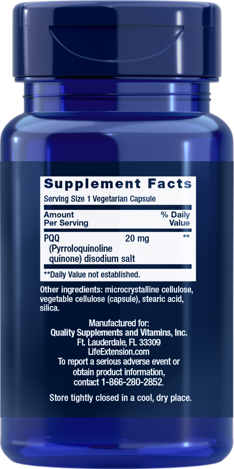 PQQ Pyrroloquinoline Quinone 20 mg