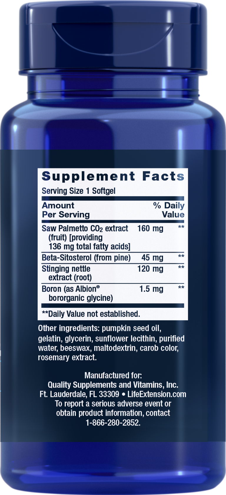 PalmettoGuard® Saw Palmetto, Nettle Root and Beta-Sitosterol
