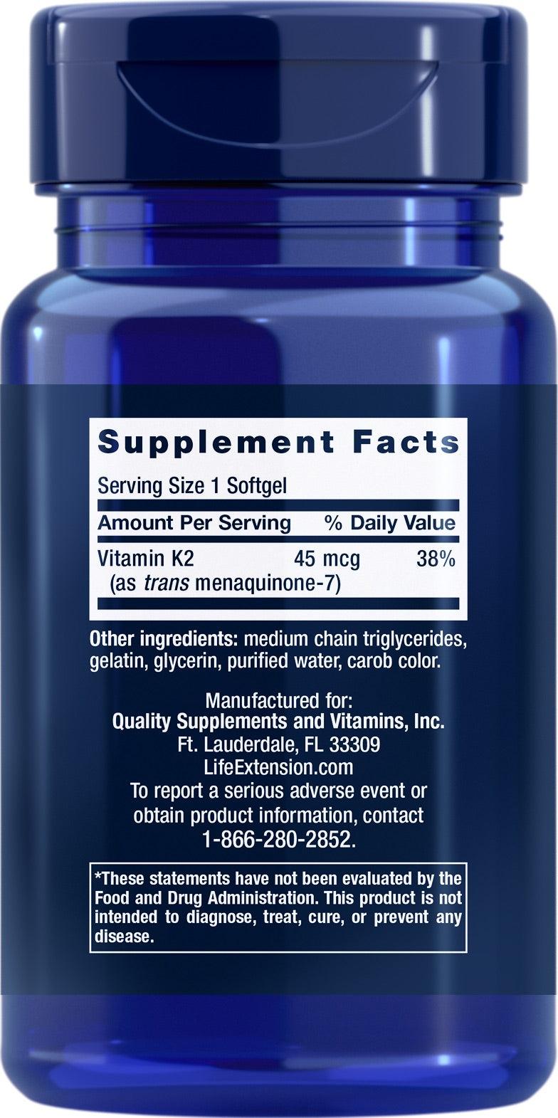 Low Dose Vitamin K2