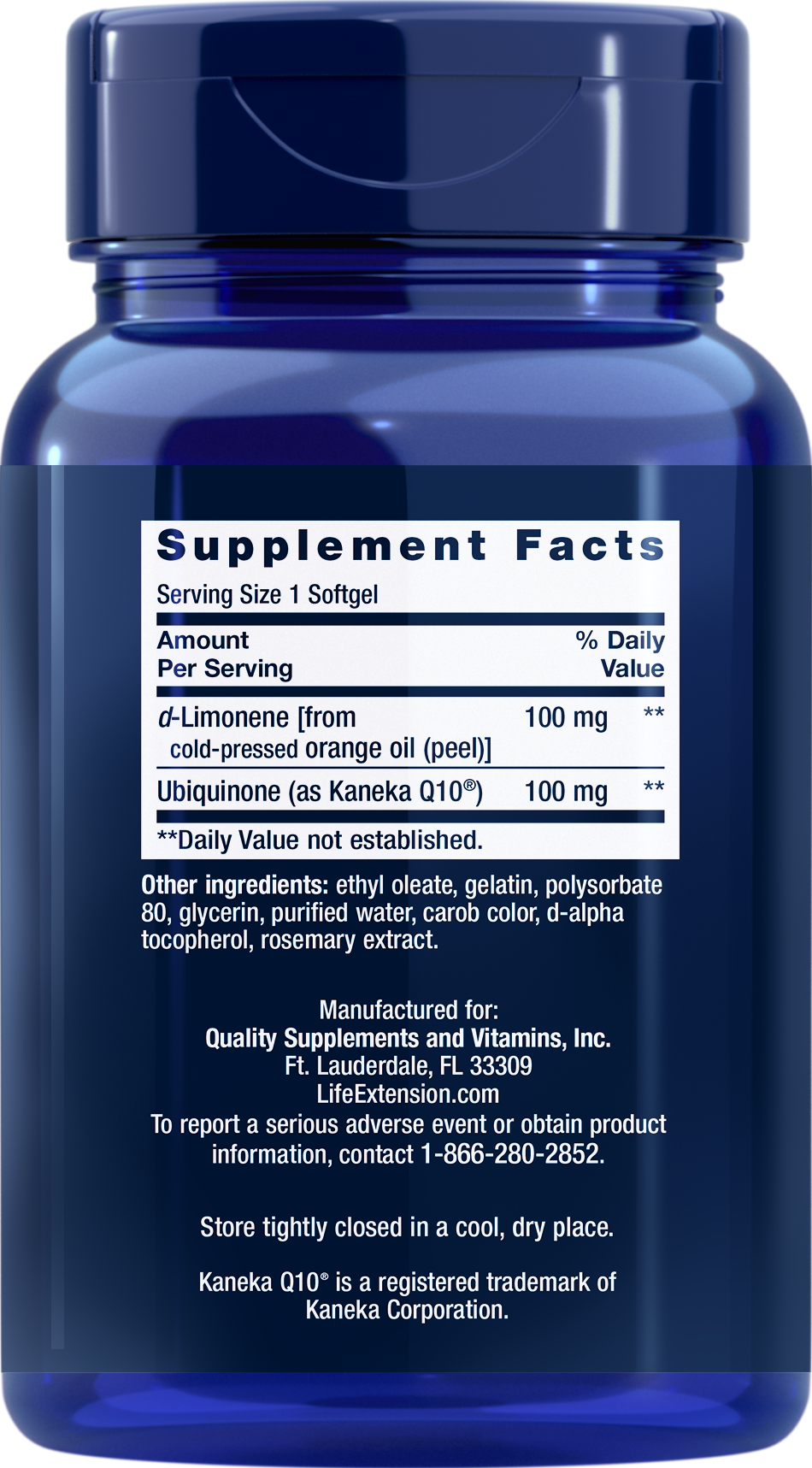 CoQ10 (Ubiquinone) with d-Limonene