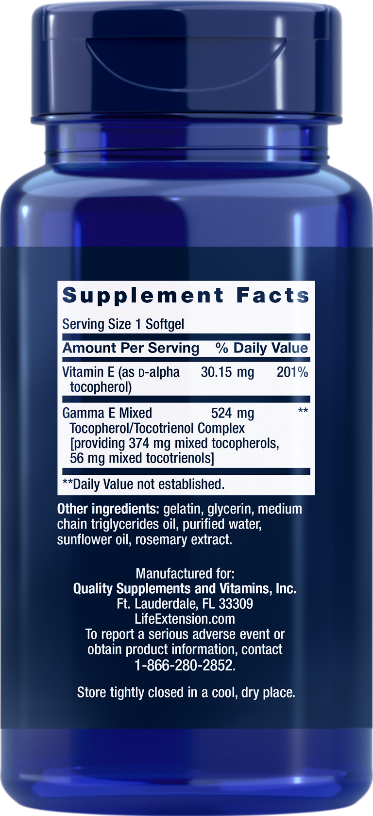 Gamma E Mixed Tocopherols & Tocotrienols