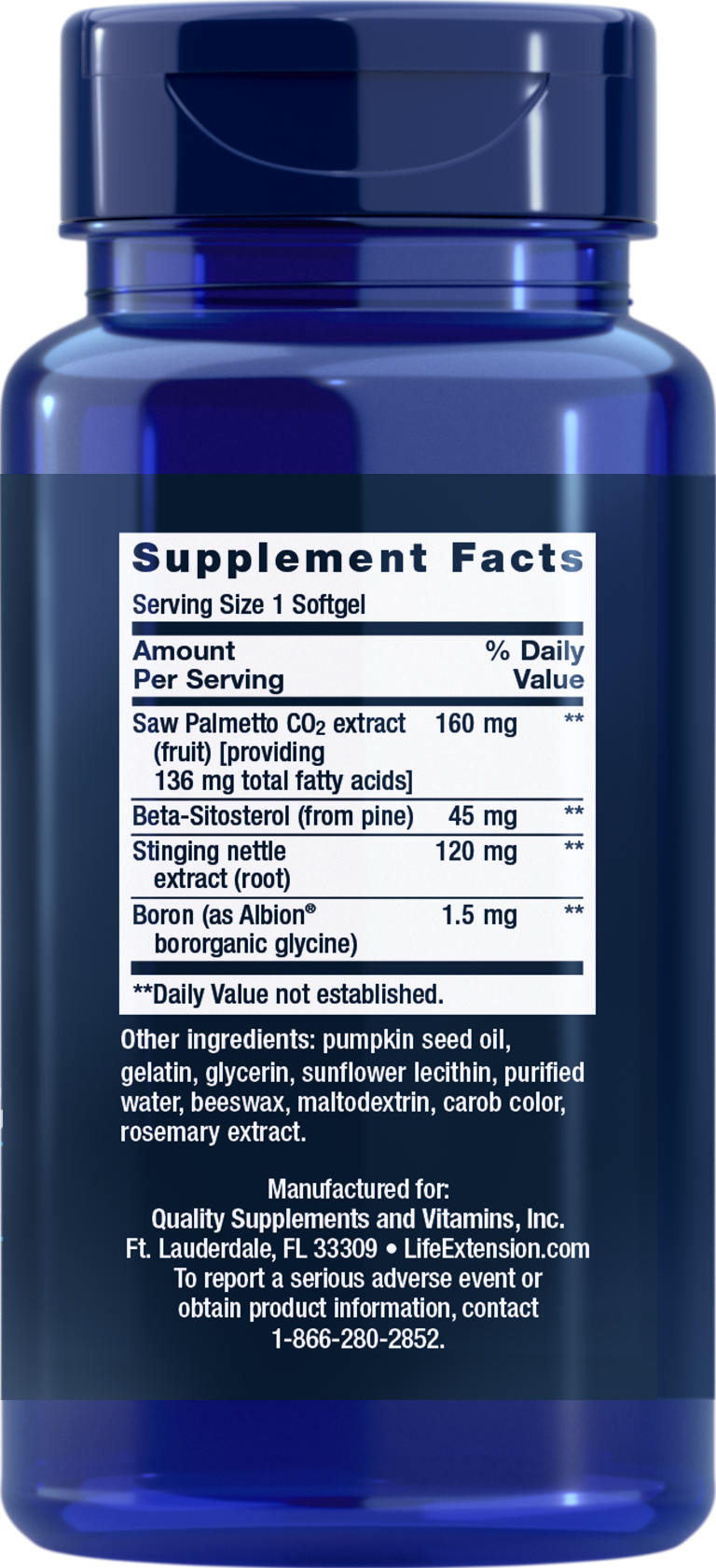 PalmettoGuard® Saw Palmetto, Nettle Root and Beta-Sitosterol