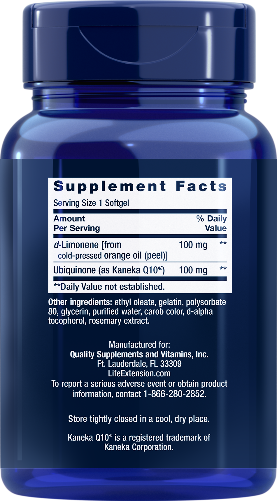 CoQ10 (Ubiquinone) with d-Limonene