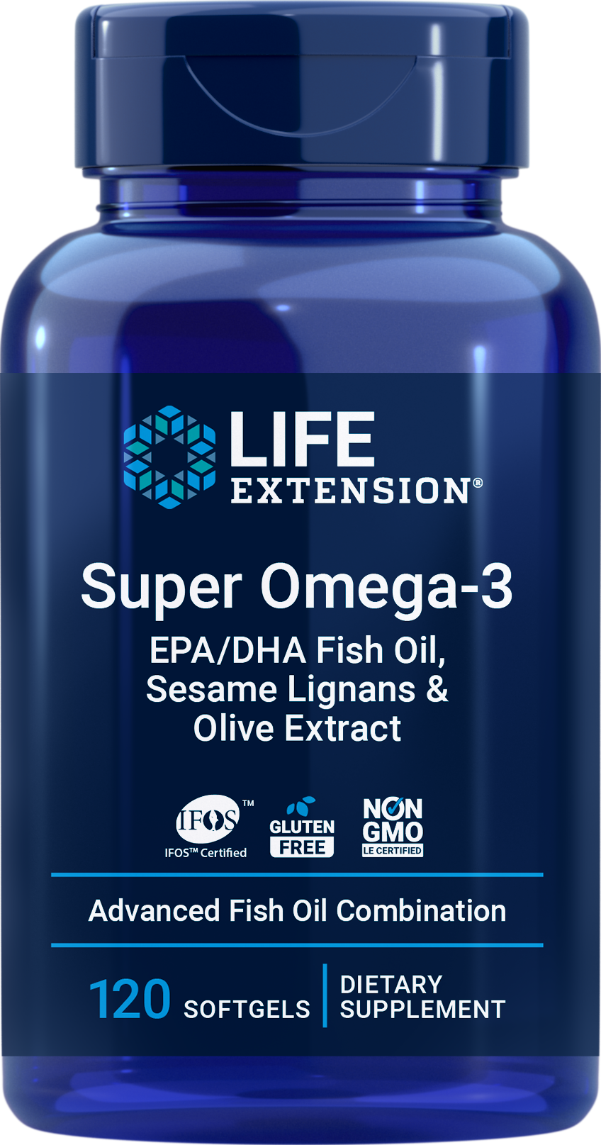 Super Omega-3 EPA/DHA Fish Oil, Sesame Lignans & Olive Extract