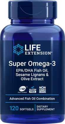 Super Omega-3 EPA/DHA Fish Oil, Sesame Lignans & Olive Extract