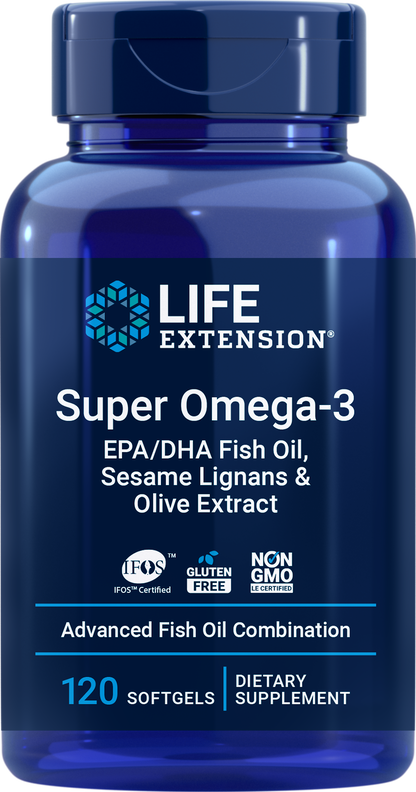 Super Omega-3 EPA/DHA Fish Oil, Sesame Lignans & Olive Extract