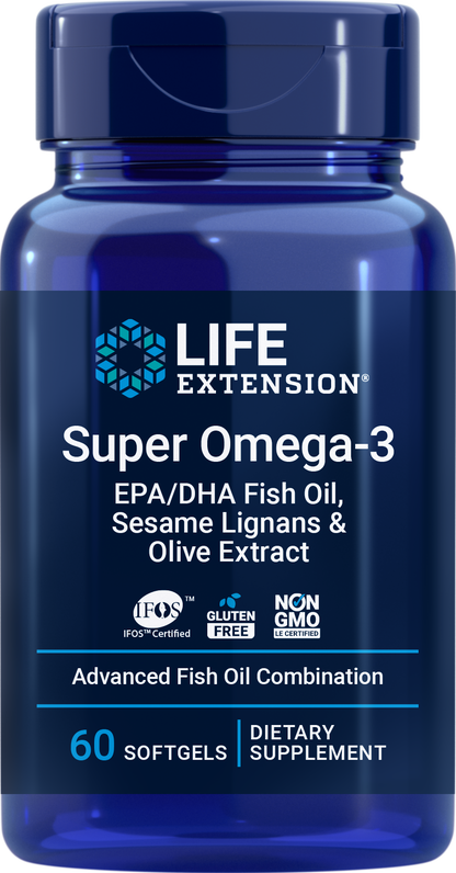 Super Omega-3 EPA/DHA Fish Oil, Sesame Lignans & Olive Extract