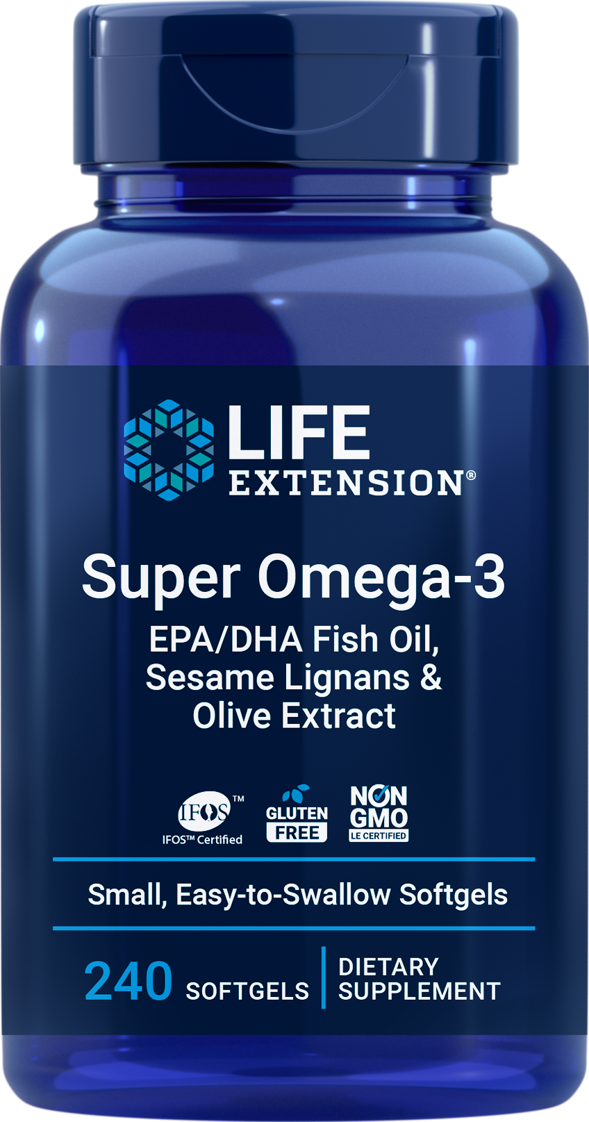 Super Omega-3 EPA/DHA Fish Oil, Sesame Lignans & Olive Extract